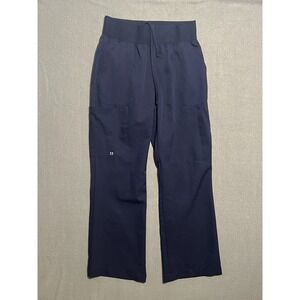 White Cross Vibe Women's Navy Blue Scrub Pants Bottoms Drawstring Cargo Pockets